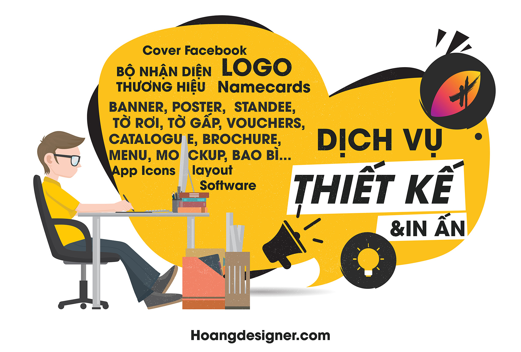 DỊCH VỤ THIẾT KẾ VÀ IN ẤN CHUYÊN NGHIỆP GIÁ RẺ TẠI TPHCM - HOANG DESIGNER